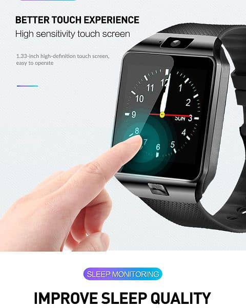 Dz30 2g single sim support smart watch 3