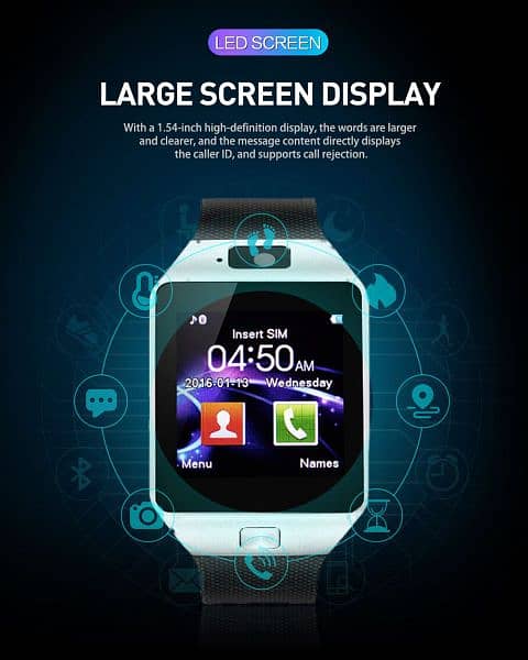 Dz30 2g single sim support smart watch 2