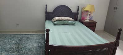 single bed wooden