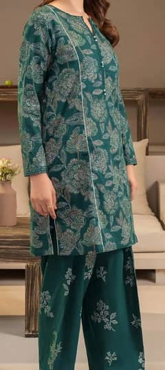 2 Piece Khaddar Suit-Paste Print (Unstitched