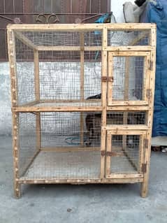 2 portion new wooden cage