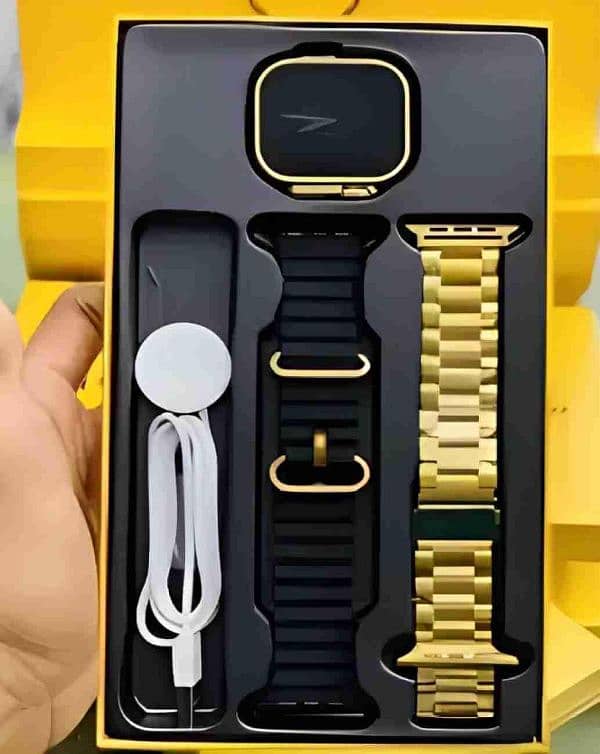 Golden smart watch full HD delivery free 2