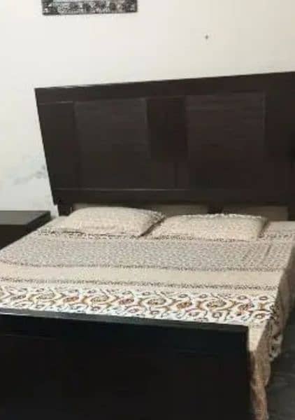 king size double bed with side tables with mattress 2