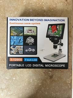 Portable digital microscope  with 7 inch lcd, 12 MP high expansion