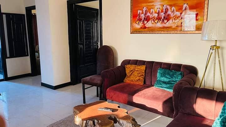 Three bed furnished flat for rent in F15 Islamabad 5