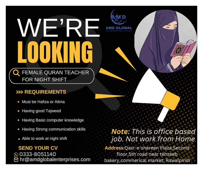 Hiring Male And Female Quran teacher 2