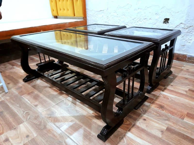 Wooden Table Set New Condition 2