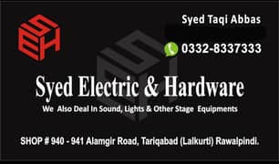 Electrician available Painter available