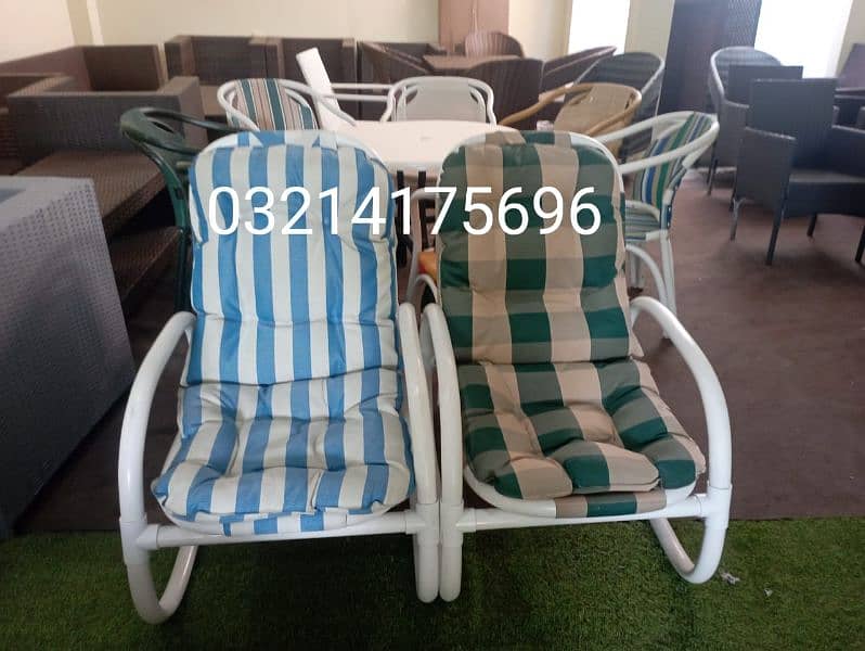 OUTDOOR GARDEN UPVC FURNITURE SOFA SET CHAIRS TABLE UMBRELLA BENCH 2