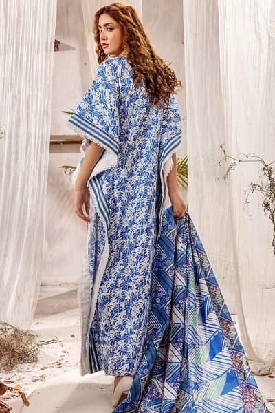 safwa -3 pcs lawn digital printed doria lawn unstitched suit 1