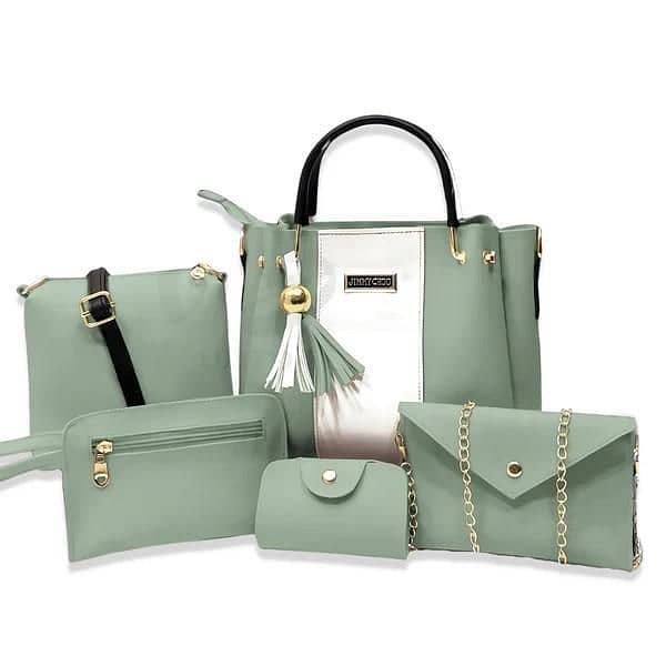 5 pcs. woman leather Handbag set 1