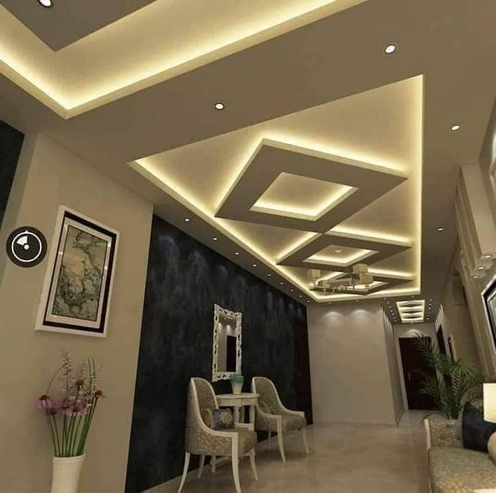 False Ceiling, Vinyl Flooring, Wallpaper, Gypsum Ceiling 1