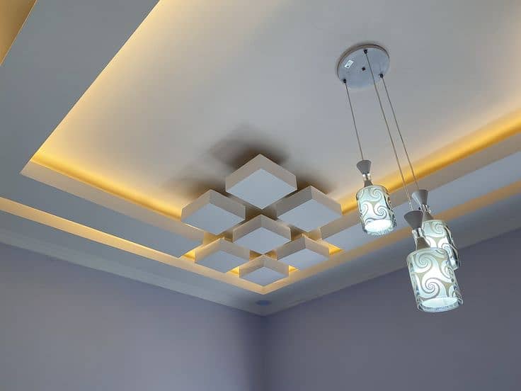 False Ceiling, Vinyl Flooring, Wallpaper, Gypsum Ceiling 5