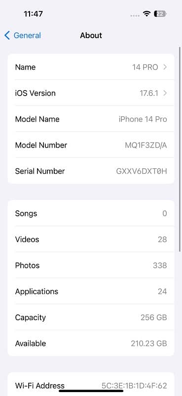 Iphone 14 PRO 256 GB Factory Unlock 5