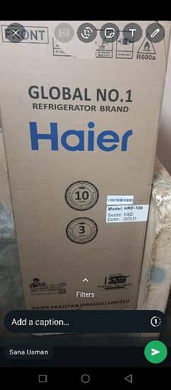 haier new fridge in wranty box packed