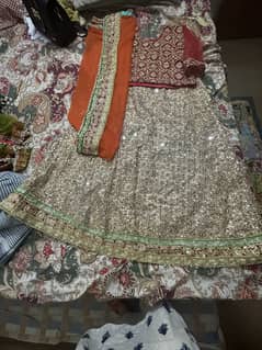 Mehndi lehnga  party wear full heavy mirror work embelished kurti