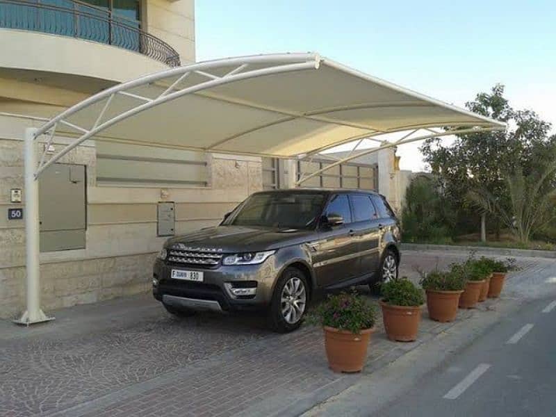 Tensile Car Porch | Wall mounted | Marquee Sheds | Pole 0