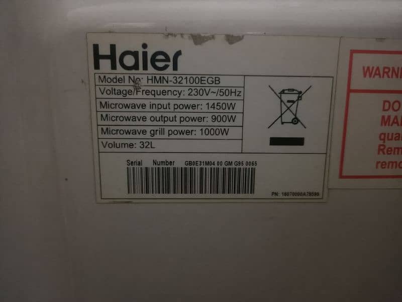 Haier oven with grill function 3