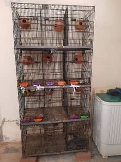 12 portion cage with birds. Love Birds + Hogoroma