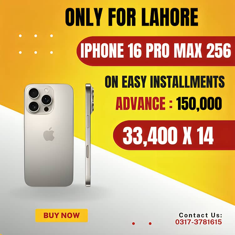 IPhone 16 Pro Max 256 On Easy Installments 0