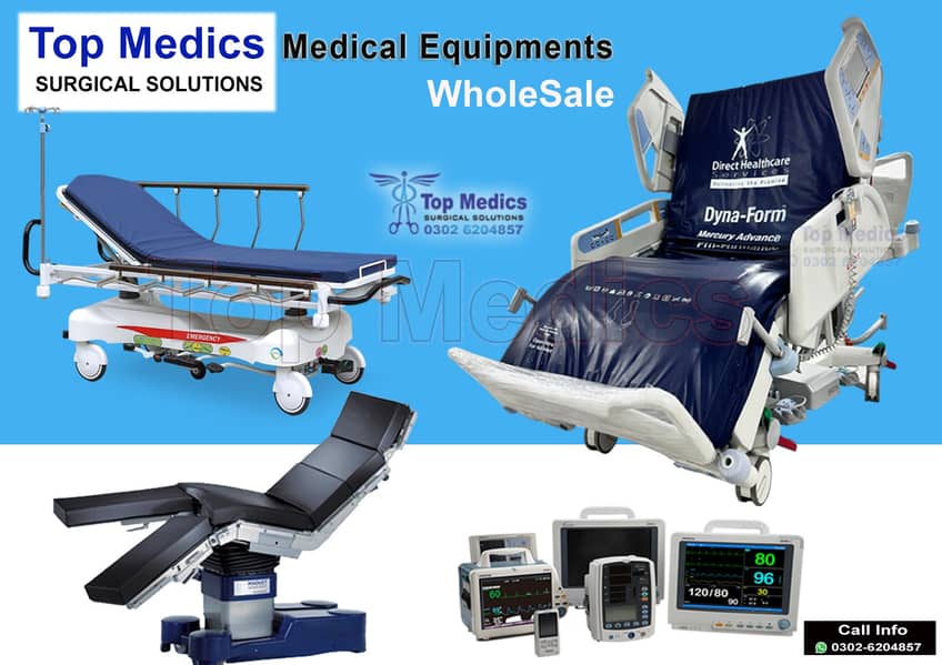 OT tables ,Operator table , Suction unit , ICU Monitor , drip stand 10