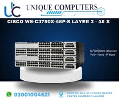 CISCO WS-C3750X-48P-S LAYER 3-48 X