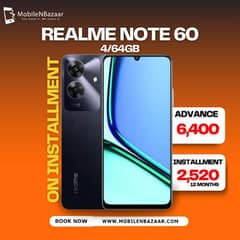 REALME NOTE 60 4GB / 64GB  BOX PACK AVAILABLE ON INSTALLMENT