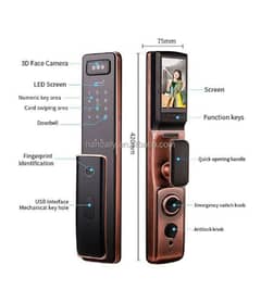 fingerprint face password card digital smart room door lock zk tuya