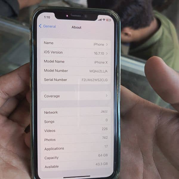 iphone x pta approved 64 gb 10/10 condition 3