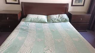 Bed with side tables for sale