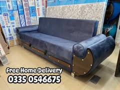 Wooden Sofa Cum Bed - Free Delivery