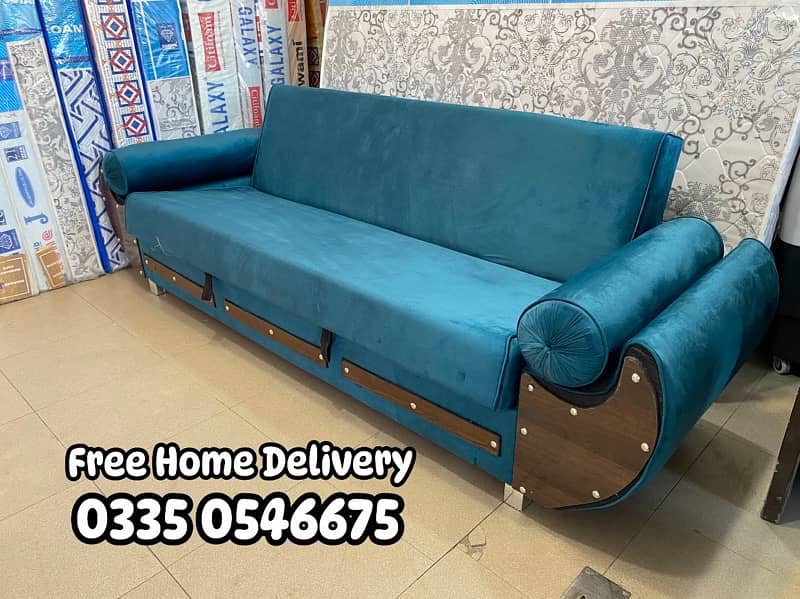 Wooden Sofa Cum Bed - Free Delivery 2