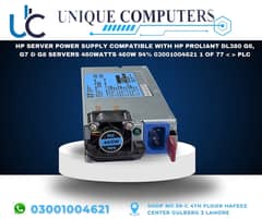 HP SERVER POWER SUPPLY COMPATIBLE WITH HP PROLIANT DL380 G6, G7 & G8