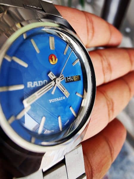 Rado Voyager watch Rare Blue Dial Fresh Condition 1