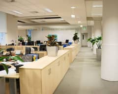 Indoor office work in multiple departments