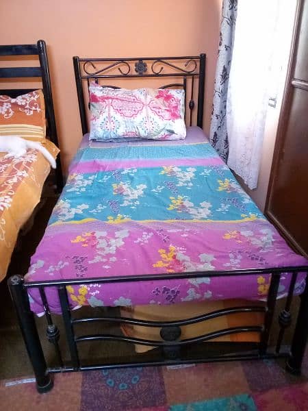 IRON SINGLE BED WITH MATTRESS 1