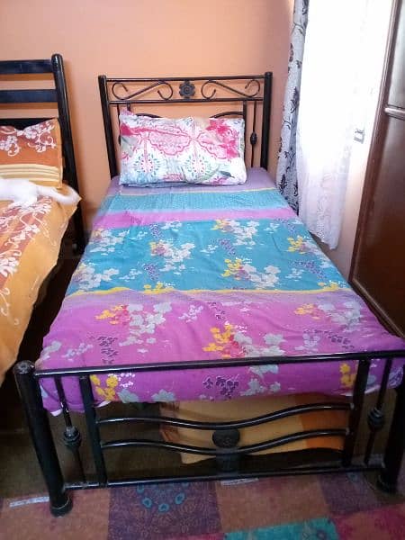 IRON SINGLE BED WITH MATTRESS 2