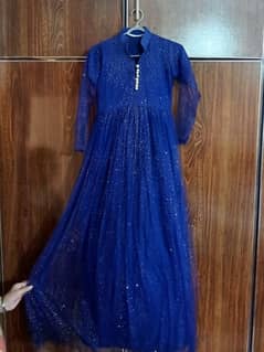 Blue long maxi on net 0