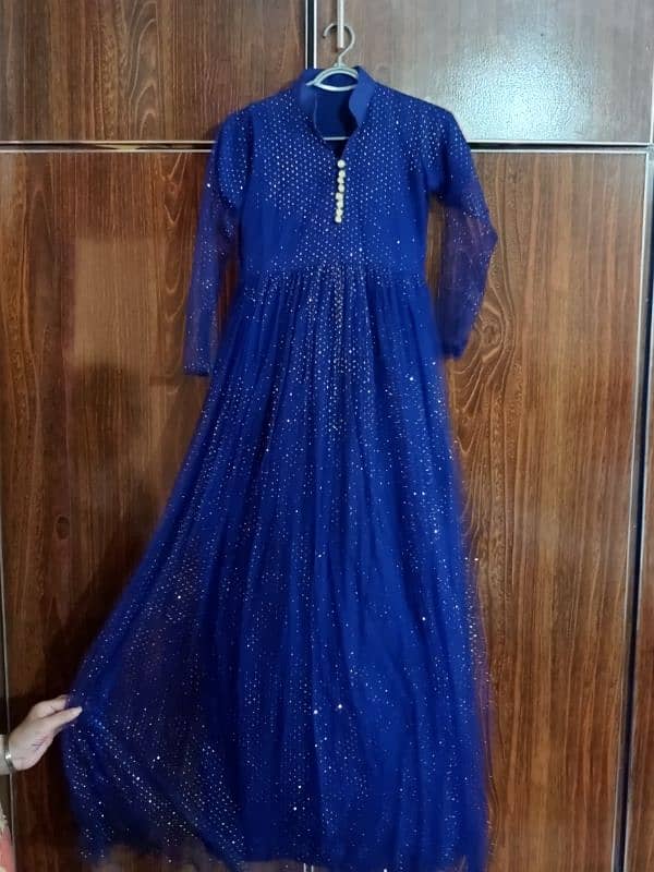 Blue long maxi on net 0