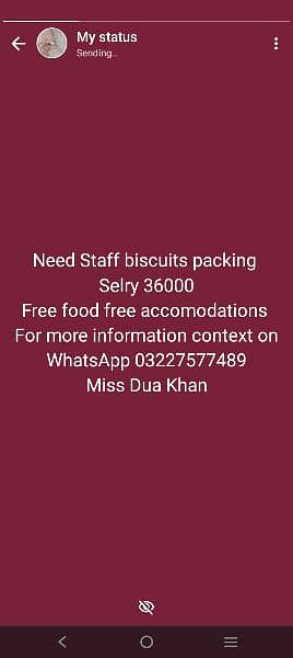 biscuits packing jobs available at lahore 0