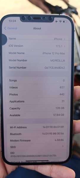 iphone 12 pro max 128 gb non pta LLA Model 3