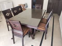 8 chairs full size Belgium dining table