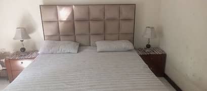 Wooden double bed