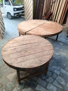 wooden Round tables