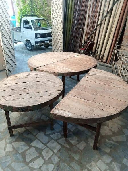 wooden Round tables 1