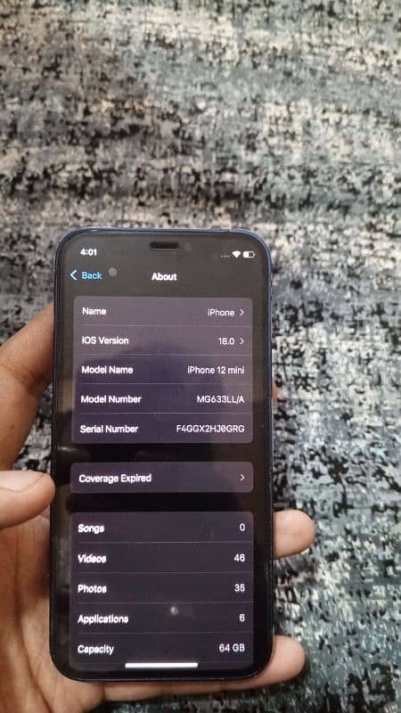 Iphone 12 mini for sale battery 87% 64 gb true tone face id working 4