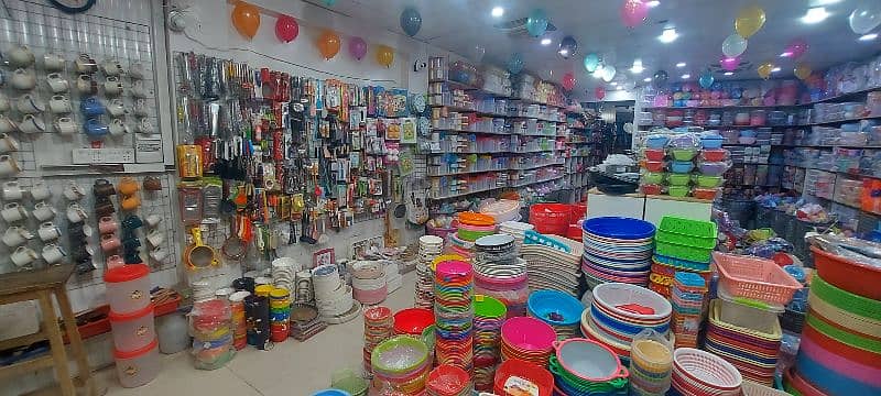 newly opened plastic crokery shop for sale 1