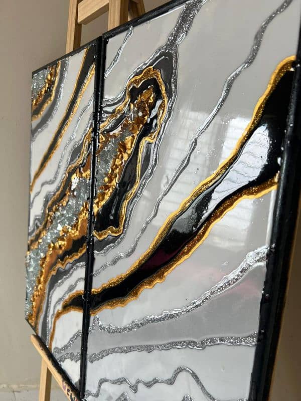 Resin Art Hand made 13x25inchs 2pcs 4