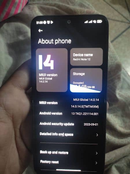 redmi note 12 for sale condition 10 by 10 8/256 4