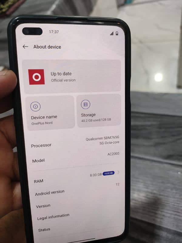 one plus Nord 8+128 GB 5